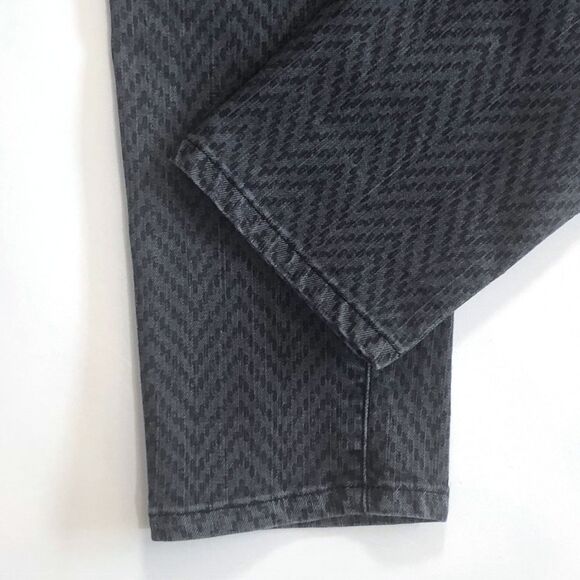 PrAna Gray Chevron Stretch Skinny Low-Rise Jeans 31" Inseam Sz 4 - Picture 2 of 9